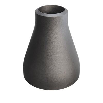 Koncentrisk reduktion i P235GH stål med dimensioner 42,4/2,6 mm x 21,3/2,0 mm og DIN 2616/EN 10253-2 certifikat 3.1.