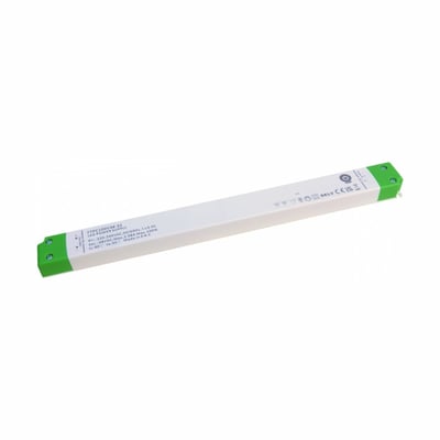 SpectrumLED strømforsyning til SHIFT skinnesystem, SYSTEM SHIFT BASIC på 100 W og 48 V, med grønne ender.
