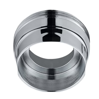 Neoperl Clinic Snap luftblander/adapter med M24 x 1 gevind, set forfra med rund åbning og blank, sølvfarvet overflade.