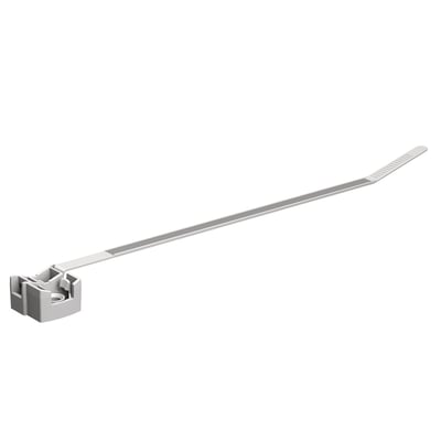 Bosch EPT 32-63 kabelbinder i grå med lang, rillet rem og firkantet fastgørelsesfod, sælges i 50 stk.