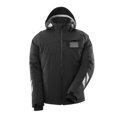 Helkropsbillede af sort Mascot Accelerate 18335 vinterjakke i XL, vist på neutral baggrund med fokus på detaljer.