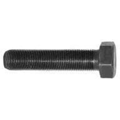 M20x1,5x45 sort stålsætskrue med fingevind og hoved, DIN 961 8.8, set fra siden på hvid baggrund.