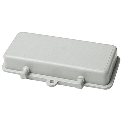 Procon blinddæksel B24 i pulverlakeret aluminium med en let grå nuance, vist isoleret på hvid baggrund.