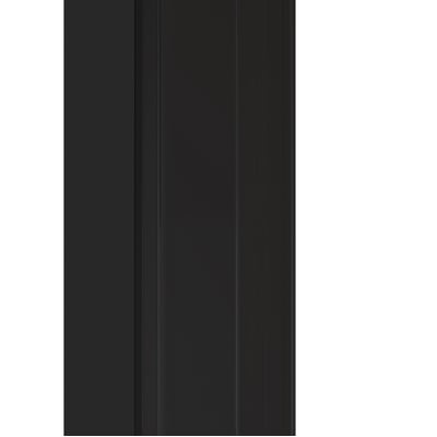Sort mat Skoga byggeprofil fra Svedbergs med lodrette kanter og profileret flade, angivet til 3 x 3 x 198,2 cm.