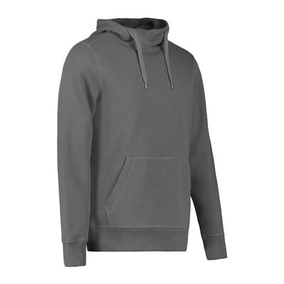 ID Identity Core hættesweatshirt i sølvgrå, størrelse 3XL, med kængurulomme og snore i hætten.