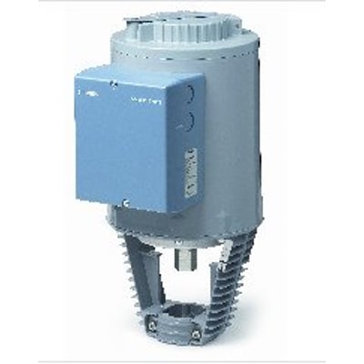 Siemens SKB32.50 elektrohydraulisk ventil aktuator med 2800 N kraft og 20 mm vandring, drives af 230V med 3-punkts styring.