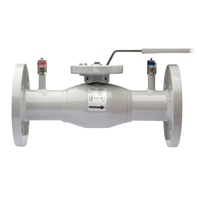 IMI TA BVS 243 DN80 flange ventil, set bagfra med detaljeret mærkning inklusive DIN og PN.
