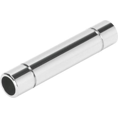 Festo indstiksben NPQM-D-S12-E-P10 med nominel størrelse 10mm, standard størrelse, i blank metal på hvid baggrund.