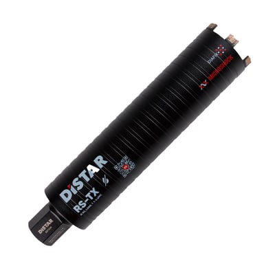 Distar diamantkernebor RS-TX Ø82mm med 5/4 UNC gevind, ideelt til tørboring i beton med soft slag.