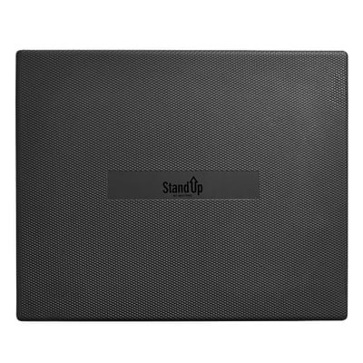 Matting StandUp Active Balance Mat i grå, en 5 cm tyk balance måtte med en blød overflade og tekstureret mønster.