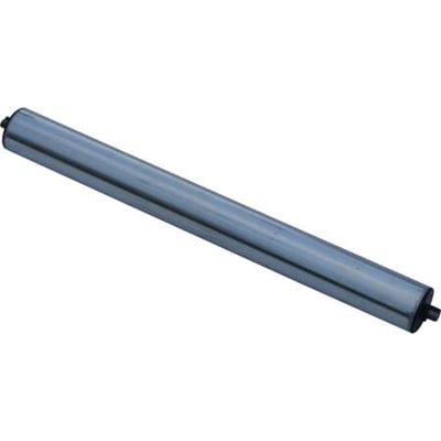 Enkel stålvalse med sorte endestykker, der passer til BR400 kabeltrommelafruller.