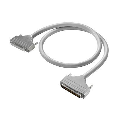 Gråt Weidmüller PLC-kabel til analoge signaler med stik i begge ender, 26-polet og 4 meter langt.