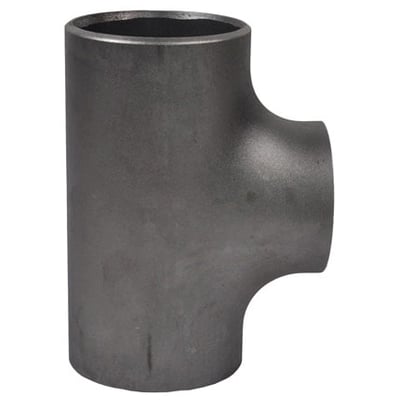 Indura svejsetee i stål 159 mm x 4,5 mm set forfra, med indvendig åbning synlig.