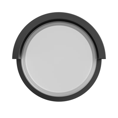 SpectrumLED 170mm Verto downlight med sort kant og mat hvid lysflade på hvid baggrund.