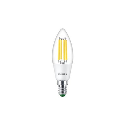 Philips LED kerte Ultra Efficient med E14 sokkel, 2,3W, 485lm og 4000K neutral hvid lys.
