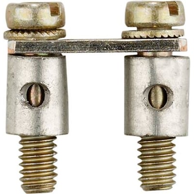 Weidmüller 3-polet laske Q3 AKZ1.5 med skrueterminal og synlige skruer uden isolering.