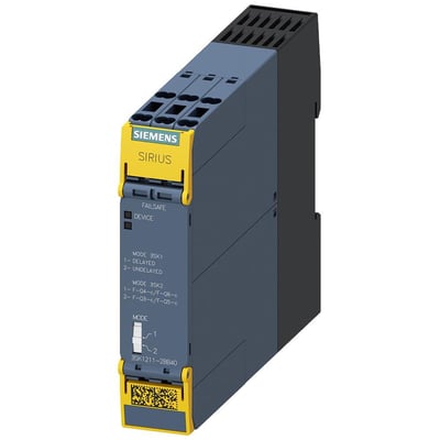 Siemens SIRIUS 3SK1 sikkerhedsrelæ udvidelse med push-in klemme, 24V DC, med 4 NO og 1 NC kontakter.