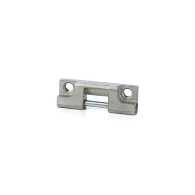 WindowMaster kædebeslag WAB 801 med pasbolt, set forfra med to runde monteringshuller.