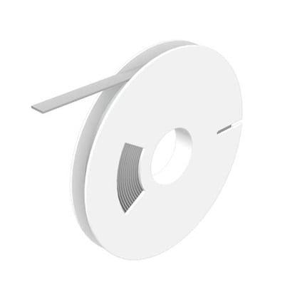 Weidmüller TwinMark krympeflex til opmærkning af kabler, hvid polyolefine uden print på rulle med 13 meter.