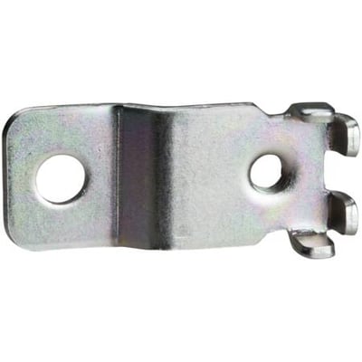 Schneider Electric Thalassa vægbeslag NSYPF27N fremstillet af rustfrit stål med to monteringshuller og clips til fastgørelse.