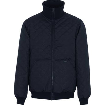 Mascot Dundee marine termojakke i størrelse XL med quiltet design, høj ribkrave og gennemgående lynlås.