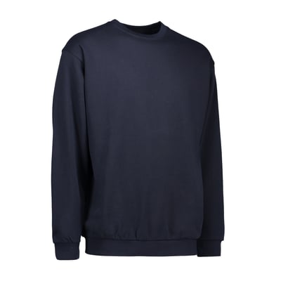 ID Identity GAME sweatshirt i navy blå str. 3XL med rund hals og lange ærmer vist forfra.