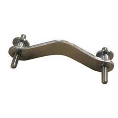Wika montagebøjle til pladeindbygning med Ø 63mm og FZB finish, fremstillet af metal med to fastgørelsesbolte.