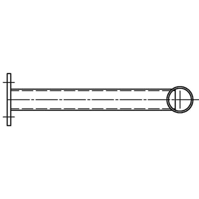 Teknisk tegning af vægarm med 0,4 meters udlæg og 0,3 meters højde, der viser monteringsdetaljer og dimensioner for Ø60 mm armaturer.