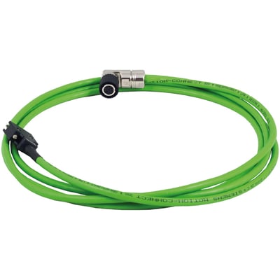 Siemens signal kabel 6FX3002-2DB10 med MOTION-CONNECT stik i hver ende, 10 meter langt og grønt.