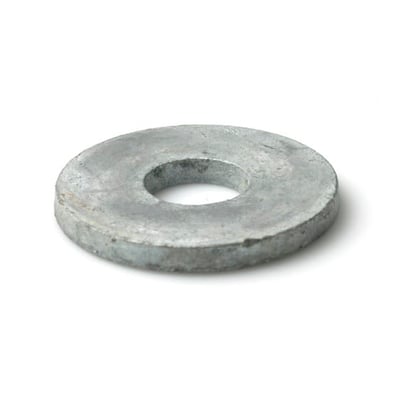 Plan skive M16 med dimensionerne 18 x 40 x 4 mm i forzinket materiale, vist på hvid baggrund.