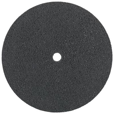 Tyrolit presset kompaktskive i mørkegråt vlies med centralt hul, 152 x 6 x 12,7 mm, 2 C fine.