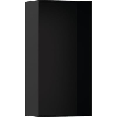 Hansgrohe vægniche uden ramme i matsort finish, 300x150x100mm, rustfrit stål, klar til indbygning i vådrum.