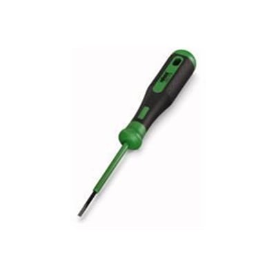 Et enkelt Wago betjeningsværktøj type 1 med delvist isoleret skaft og 2,5 x 0,4 mm klinge.