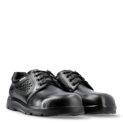 Sika Footwear Optimax snøresko i sort str. 38, fremstillet af åndbart Permair læder med stål tåværn.