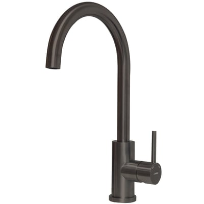 Lavabo Kubus 140 RS køkkenarmatur i PVD Dark Bronze, rustfrit stål med C-tud og rund betjeningspind.