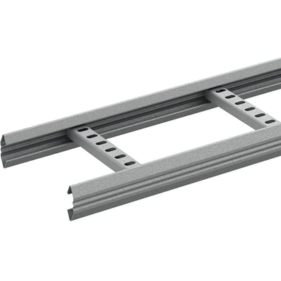 Wibe kabelstige KHZSP 200mm bred, 6 meter lang, el-forzinket stål med flade trin og perforeringer.