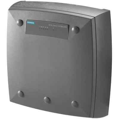 Siemens Scalance W786-2 SFP IWLAN access punkt i grå plast med tydelig Siemens logo og modelnavn, vist på hvid baggrund.