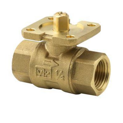 Siemens 2-vejs kugleventil VAI61.15-1 i messing med indvendigt gevind, DN15 og kvs 1.