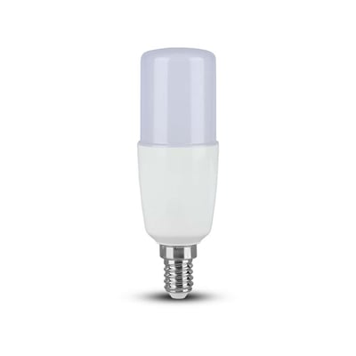 V-TAC T37 VT-248 LED-pære med E14 fatning i hvid plast og mat diffusor.