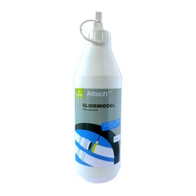 Altech Super glidemiddel 400g i hvid plastflaske med blå og grå etiket, klar til kabeltrækning.