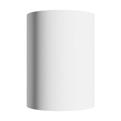 Hvidt, rundt SpectrumLED Orbito overfladearmatur på 10 W med glat, cylindrisk kappe og varm hvid belysning.