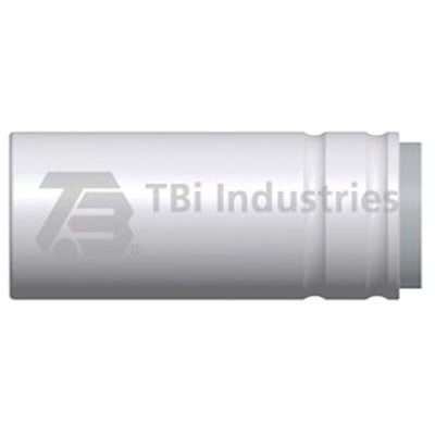 Teknisk Belysnings Industri cylindrisk gaskop, 20mm NW og 56.2mm længde, forniklet materiale.