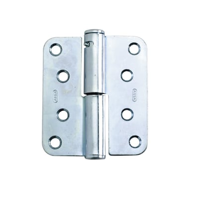 Assa Abloy fjederhængsel model 2248 h, 110 x 41 x 2,0 mm, set forfra med sølvfarvede hængselplader.