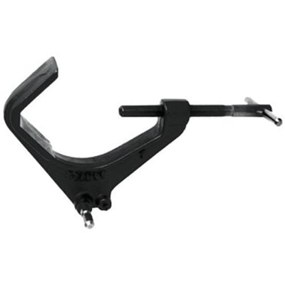 Rems rørholder 4" med sort finish og synligt mærke, vist med spindelen udskudt og klar til brug.