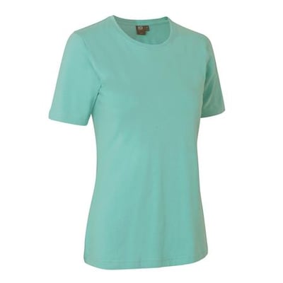 ID Identity T-shirt til damer i støvet aqua med rund hals og korte ærmer, størrelse 3XL, lavet af bomuld med stretch.