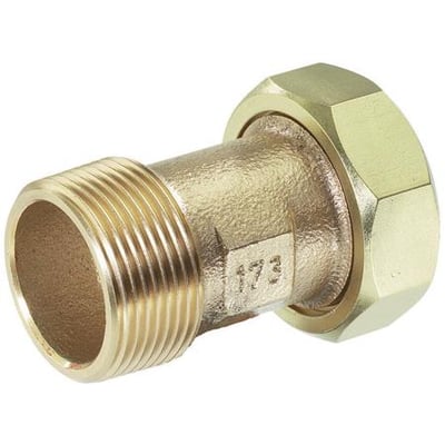 Kemper forskruning i rødgods med 1 1/4" udvendigt gevind og 1" indvendigt gevind, inklusive EPDM pakning.