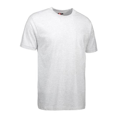 ID Identity Game T-shirt i snow melange, størrelse XL, med rund hals og korte ærmer.