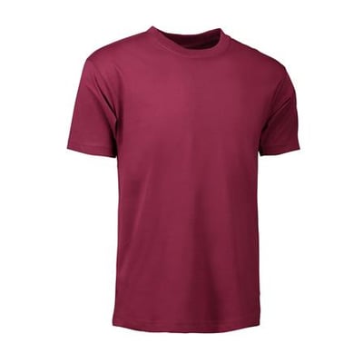 ID Identity T-TIME® T-shirt i bordeaux farve, størrelse 4XL, med rund halsudskæring og korte ærmer.