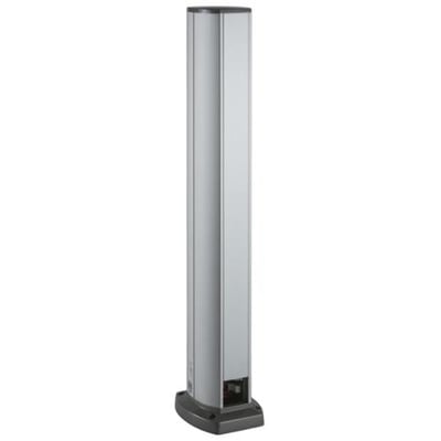 Schneider Electric OL45 stander på 700mm i anodiseret aluminium med sort base, ideel til gulvmontering ved skriveborde.