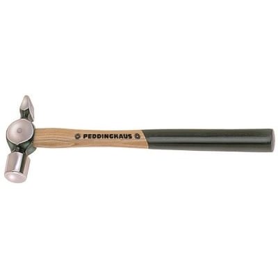 Peddinghaus bænkhammer størrelse 3 med tværpen, 310g, type 5077, med træskaft og mørkegrønt greb.